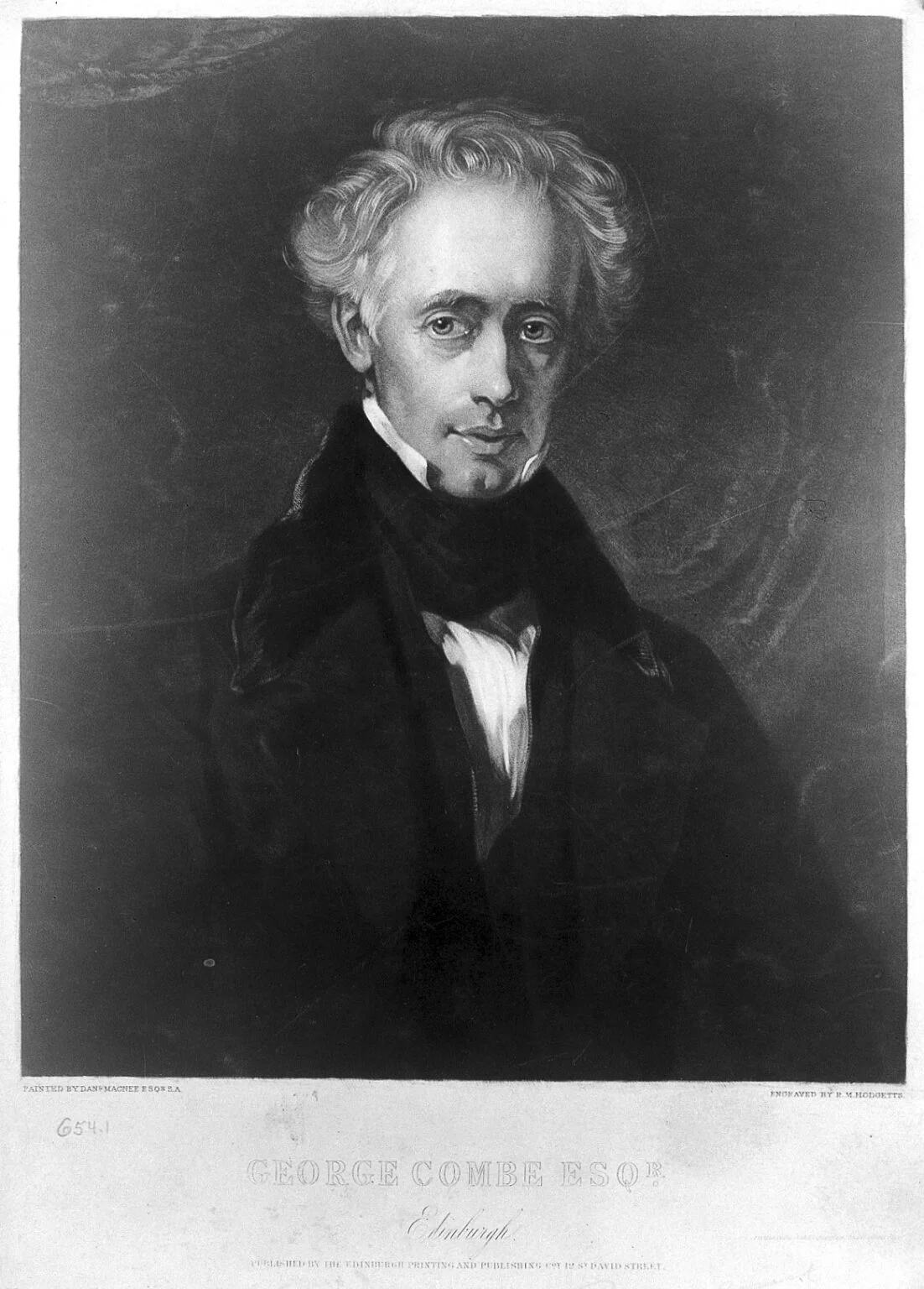 Mezzotint portrait of G. Combe by R.M. Wellcome L0015265 1102x1536 1 — Джордж Комб — френологія і соціалізм