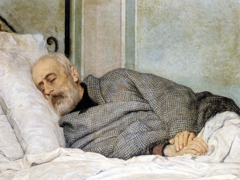 Silvestro Lega Mazzini morente 1873 — Джузеппе Мадзіні — романтик, ідеаліст та лівий націонал-демократ