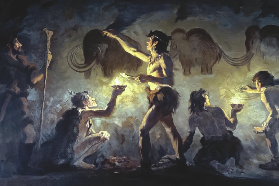 cro magnon artists painting woolly mammoths in font de gaume charles robert knight — Жюльєн-Жозеф Вірей — від сенсуалізму Кабаніса до расизму, ідеалізму, дуалізму та християнського віталізму
