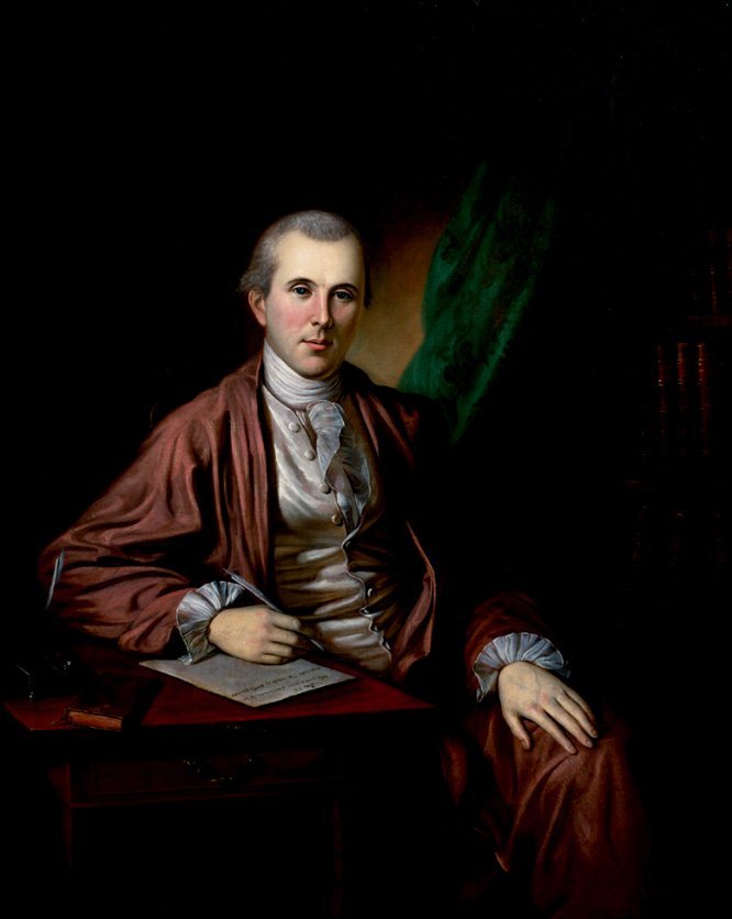 Портрет Бенджамина Раша 1783 Чарльз Уилсон Пил — Бенджамін Раш — фізіологічний матеріаліст і батько-засновник США